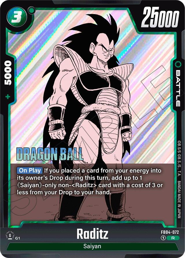 Raditz - FB04-072, Manga Booster 01 FB04-072