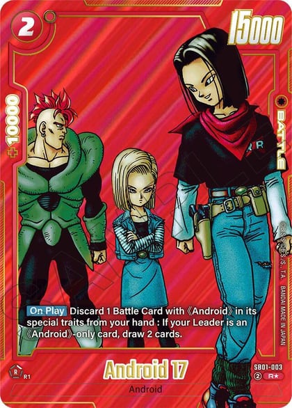 Android 17 - SB01-003 (Alternate Art), Manga Booster 01 SB01-003