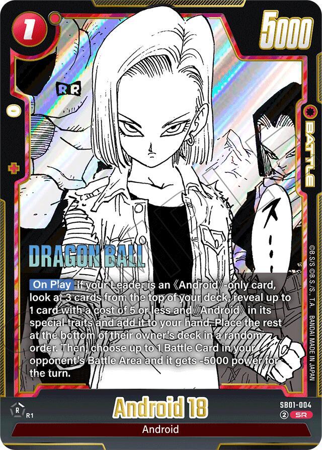 Android 18 - SB01-004, Manga Booster 01 SB01-004