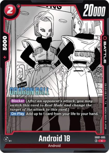 Android 18 - SB01-005, Manga Booster 01 SB01-005