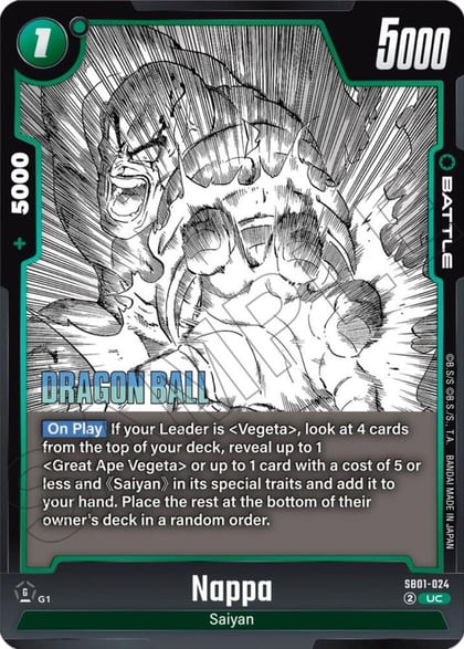 Nappa, Manga Booster 01 SB01-024