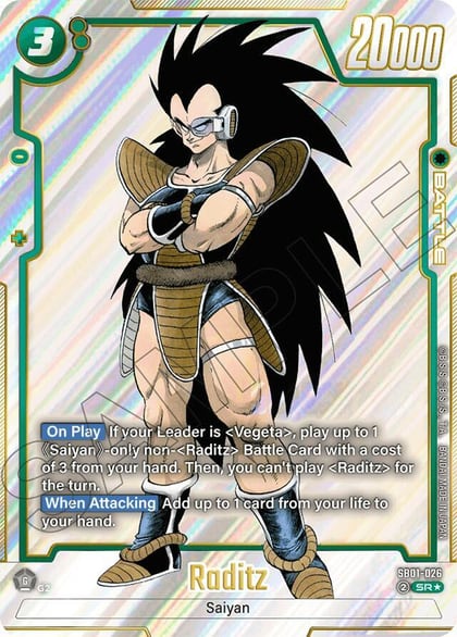 Raditz - SB01-026 (Alternate Art), Manga Booster 01 SB01-026