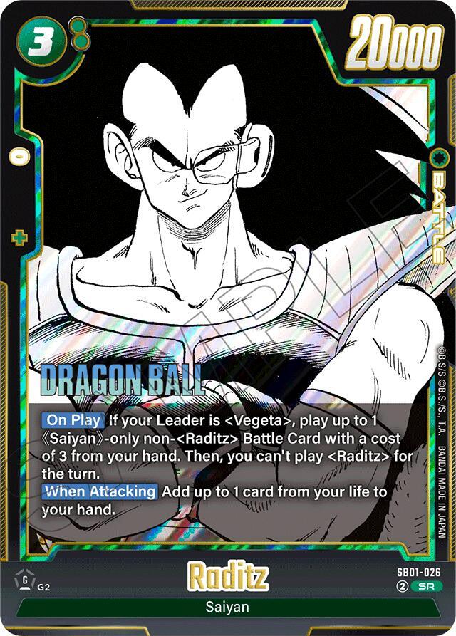 Raditz - SB01-026, Manga Booster 01 SB01-026