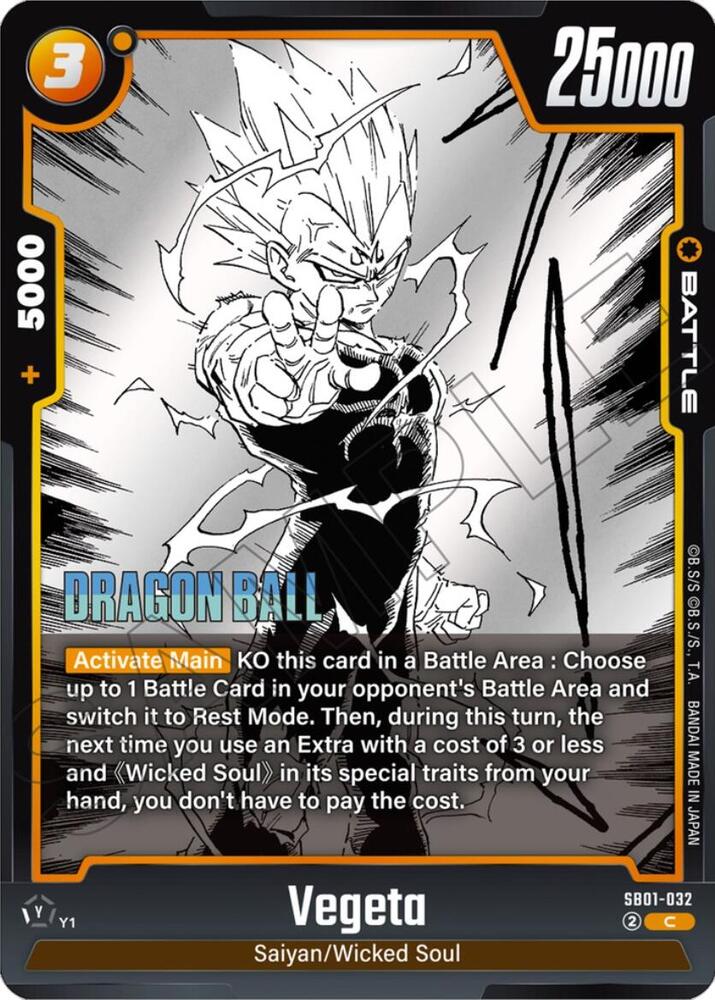 Vegeta - SB01-032, Manga Booster 01 SB01-032