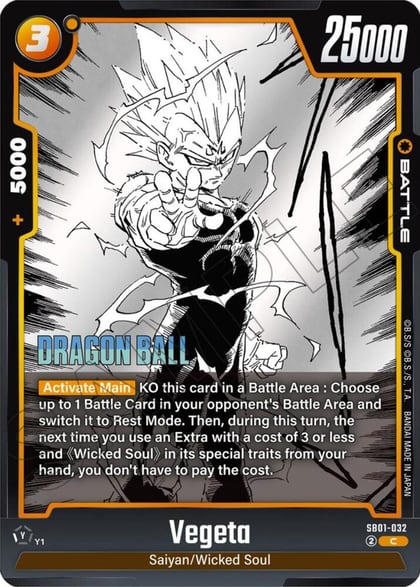 Vegeta - SB01-032, Manga Booster 01 SB01-032