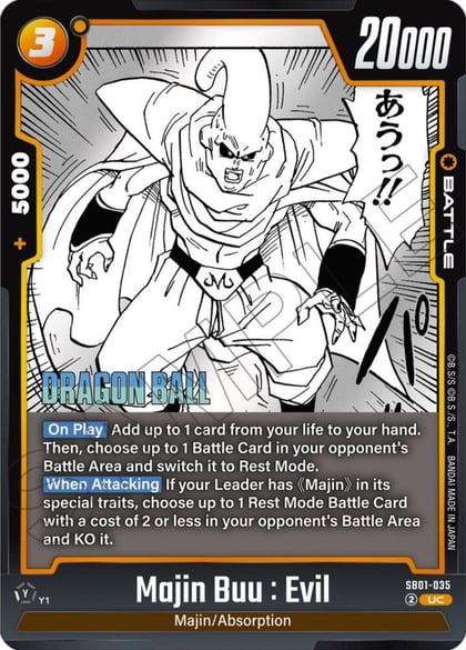 Majin Buu : Evil - SB01-035, Manga Booster 01 SB01-035