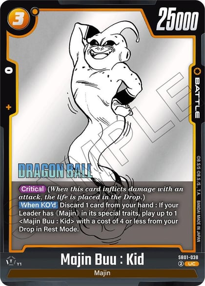 Majin Buu : Kid - SB01-038, Manga Booster 01 SB01-038