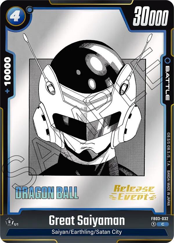 Great Saiyaman, Manga Booster 01 Release Event Cards FB03-032