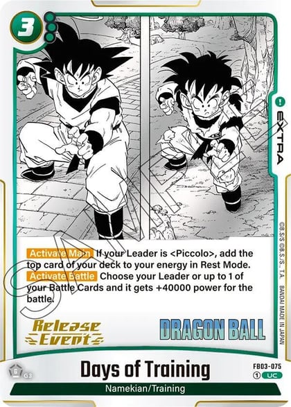 Days of Training, Manga Booster 01 Release Event Cards FB03-075