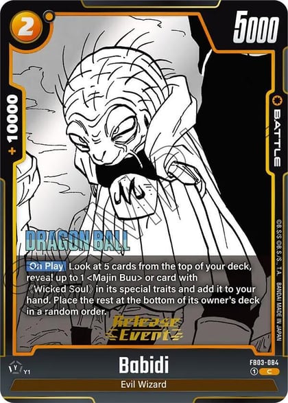 Babidi, Manga Booster 01 Release Event Cards FB03-084