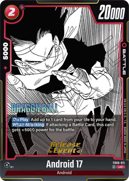 Android 17 - FB06-011, Manga Booster 01 Release Event Cards FB06-011