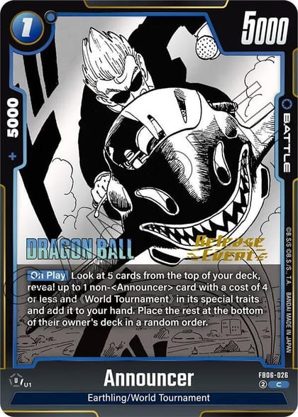 Announcer, Manga Booster 01 Release Event Cards FB06-026