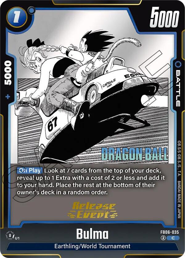 Bulma - FB06-035, Manga Booster 01 Release Event Cards FB06-035