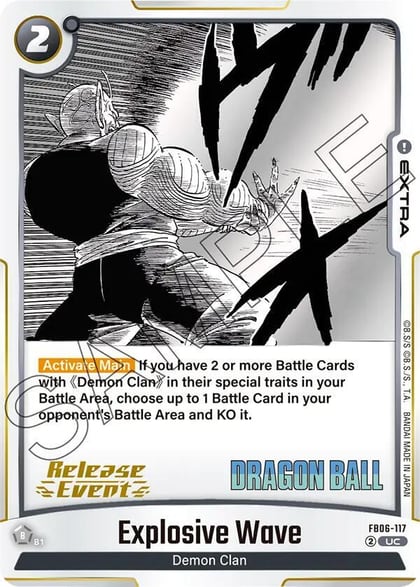 Explosive Wave, Manga Booster 01 Release Event Cards FB06-117