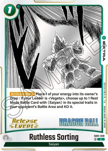 Ruthless Sorting, Manga Booster 01 Release Event Cards SB01-028