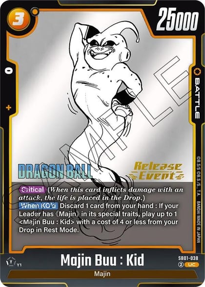 Majin Buu : Kid - SB01-038, Manga Booster 01 Release Event Cards SB01-038