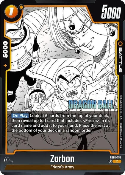 Zarbon - FB01-116, Manga Booster 02 FB01-116