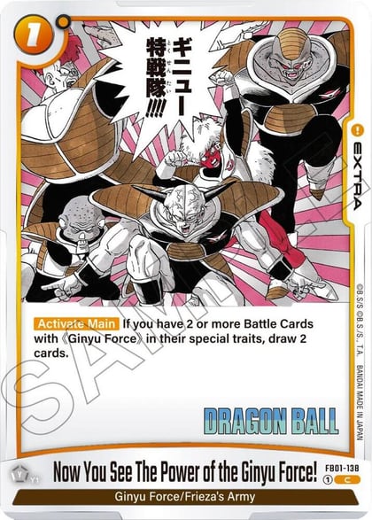 Now You See The Power of the Ginyu Force!, Manga Booster 02 FB01-138