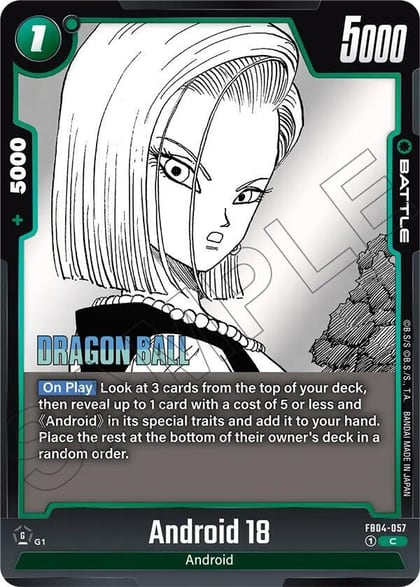 Android 18, Manga Booster 02 FB04-057
