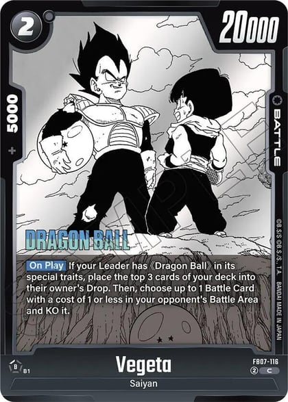 Vegeta - FB07-116, Manga Booster 02 FB07-116
