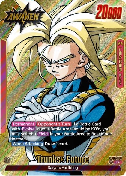 Trunks : Future - SB02-001 (Gold), Manga Booster 02 SB02-001