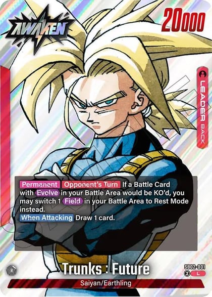 Trunks : Future - SB02-001, Manga Booster 02 SB02-001