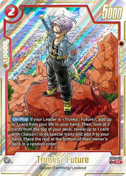 Trunks : Future - SB02-010 (Alternate Art), Manga Booster 02 SB02-010