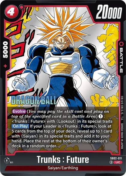 Trunks : Future - SB02-011, Manga Booster 02 SB02-011