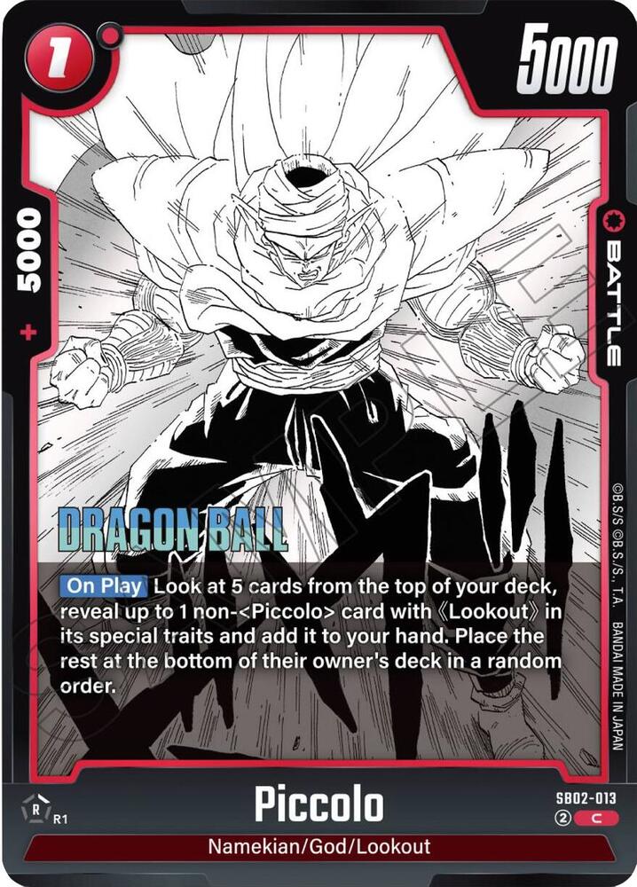 Piccolo - SB02-013, Manga Booster 02 SB02-013