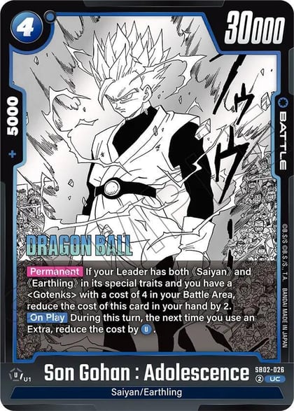 Son Gohan : Adolescence, Manga Booster 02 SB02-026