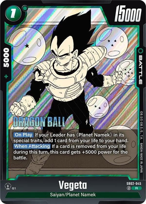 Vegeta - SB02-045, Manga Booster 02 SB02-045