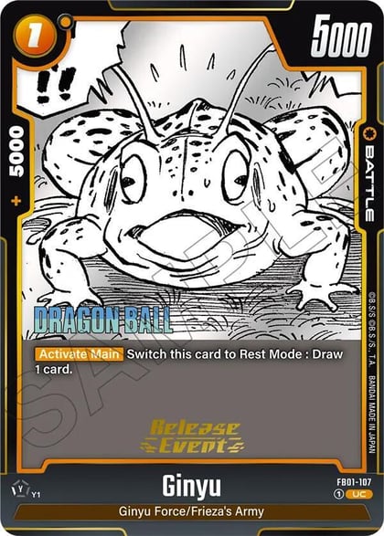 Ginyu - FB01-107, Manga Booster 02 Release Event Cards FB01-107