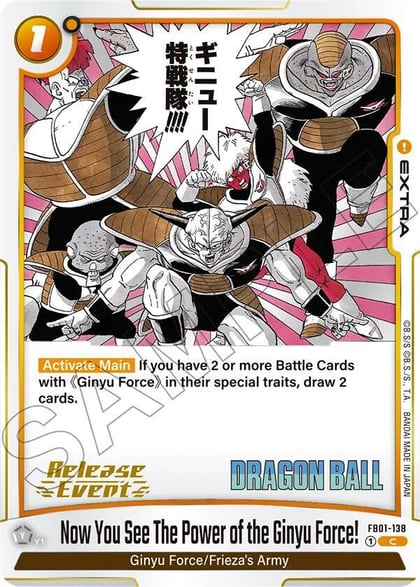 Now You See The Power of the Ginyu Force!, Manga Booster 02 Release Event Cards FB01-138
