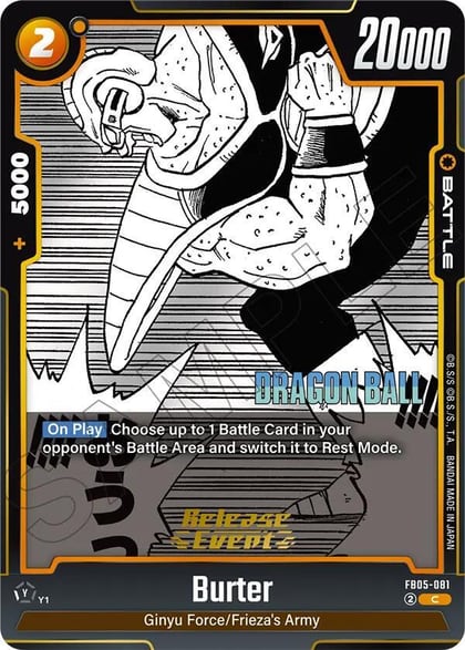 Burter, Manga Booster 02 Release Event Cards FB05-081