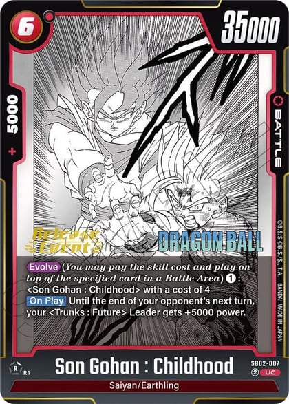 Son Gohan : Childhood - SB02-007, Manga Booster 02 Release Event Cards SB02-007