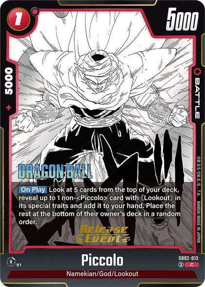 Piccolo - SB02-013, Manga Booster 02 Release Event Cards SB02-013