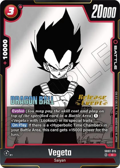 Vegeta - SB02-015, Manga Booster 02 Release Event Cards SB02-015