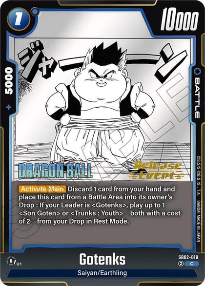 Gotenks - SB02-018, Manga Booster 02 Release Event Cards SB02-018