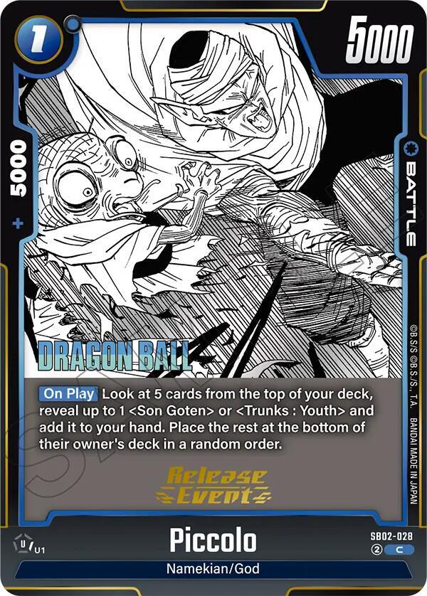 Piccolo - SB02-028, Manga Booster 02 Release Event Cards SB02-028