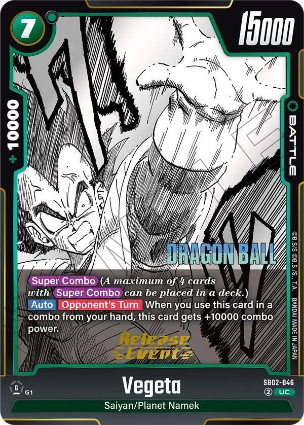 Vegeta - SB02-046, Manga Booster 02 Release Event Cards SB02-046