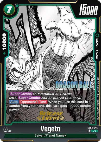 Vegeta - SB02-046, Manga Booster 02 Release Event Cards SB02-046