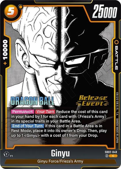 Ginyu - SB02-049, Manga Booster 02 Release Event Cards SB02-049
