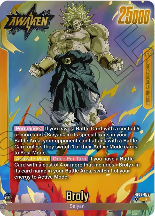 Broly - FB08-073 (Alternate Art), Story Booster 01 FB08-073