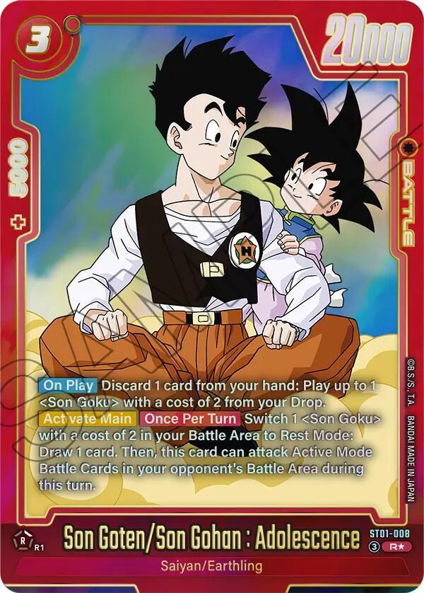 Son Goten/Son Gohan : Adolescence (Alternate Art), Story Booster 01 ST01-008