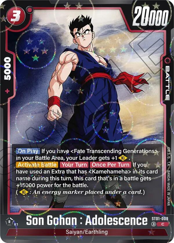 Son Gohan : Adolescence - ST01-009 (Dragon Ball Pattern), Story Booster 01 ST01-009