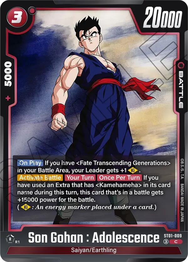 Son Gohan : Adolescence - ST01-009, Story Booster 01 ST01-009