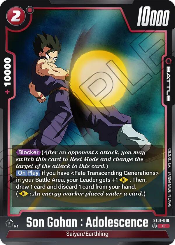 Son Gohan : Adolescence - ST01-010, Story Booster 01 ST01-010