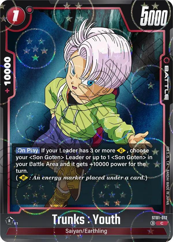 Trunks : Youth - ST01-012 (Dragon Ball Pattern), Story Booster 01 ST01-012