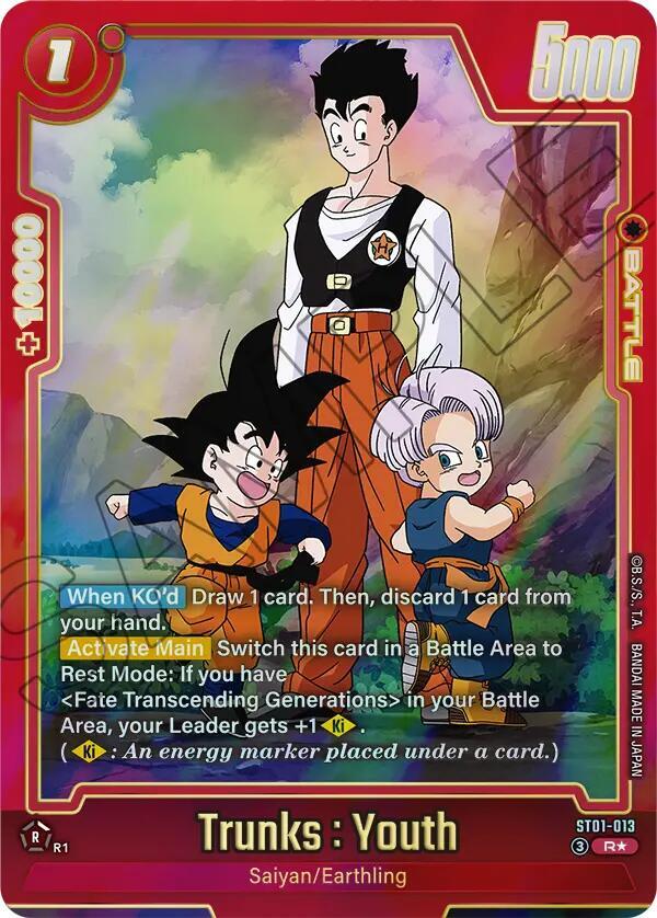Trunks : Youth - ST01-013 (Alternate Art), Story Booster 01 ST01-013