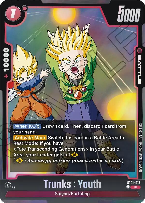Trunks : Youth - ST01-013, Story Booster 01 ST01-013